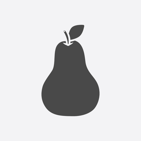 Pear icon black. Singe fruit icon from the food collection.のイラスト素材