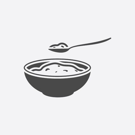 Cottage cheese icon black. Single bio, eco, organic product icon from the big milk collection.のイラスト素材