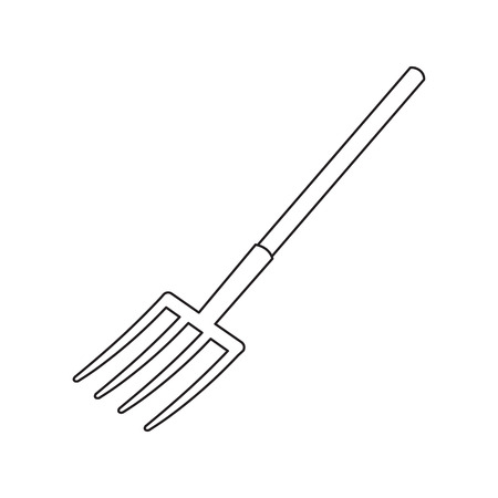 Pitchfork icon of vector illustration for web and mobile designのイラスト素材