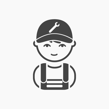 Mechanic black icon. Illustration for web and mobile.のイラスト素材