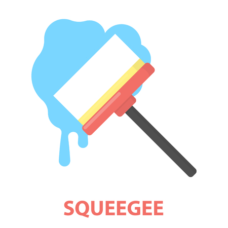 Squeegee cartoon icon. Illustration for web and mobile.のイラスト素材