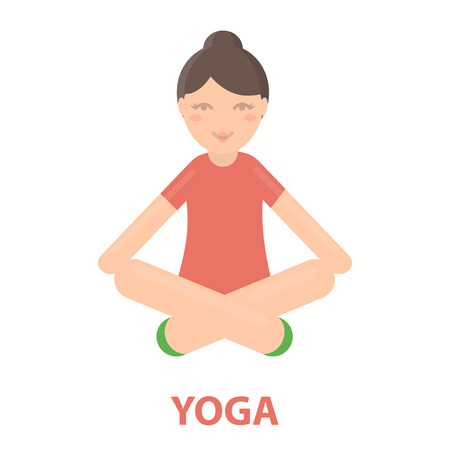 Yoga icon of vector illustration for web and mobile designのイラスト素材