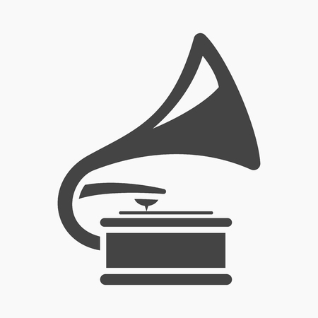 Gramophone icon of vector illustration for web and mobile designのイラスト素材
