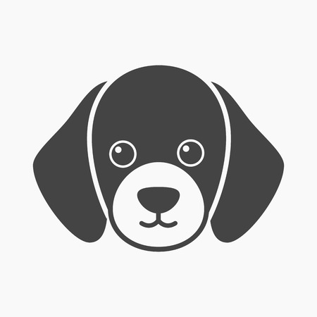 Dog muzzle vector illustration icon in black designのイラスト素材