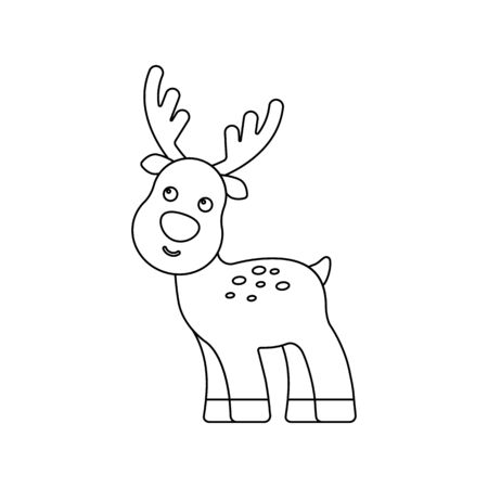 Deer line icon. Illustration for web and mobile.のイラスト素材