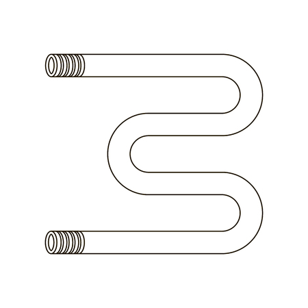 Towel dryer icon line. Single silhouette plumbing symbol.のイラスト素材