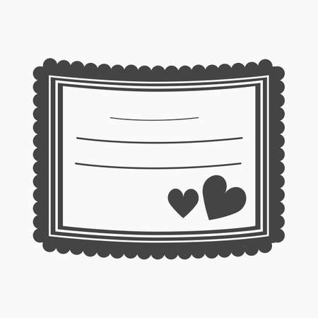 Wedding card icon of vector illustration for web and mobile designのイラスト素材