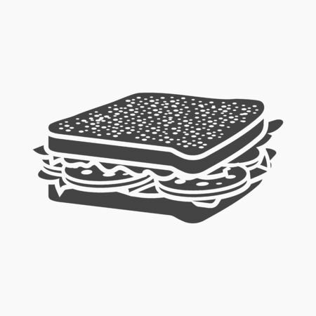 Sandwich vector illustration icon in simple designのイラスト素材
