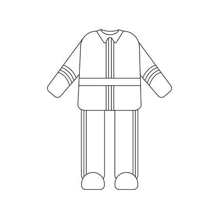 Firefighter uniform icon black style. Single silhouette fire equipment icon from the big fire Department line.のイラスト素材