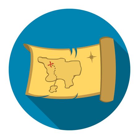 Treasure map icon design. Singe western icon from the wild west flat.のイラスト素材