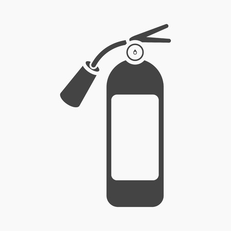 Fire extinguisher icon black style. Single silhouette fire equipment icon from the big fire Department simple.のイラスト素材