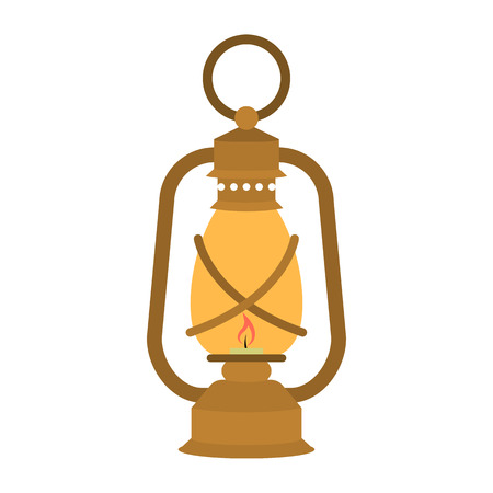 Lantern icon in cartoon style isolated on white background. Mine symbol vector illustration.のイラスト素材