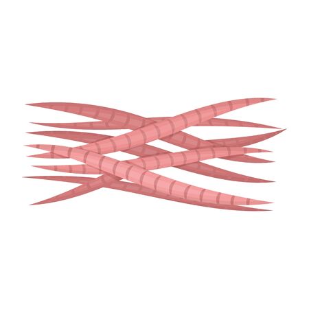Muscle icon in cartoon style isolated on white background. Organs symbol vector illustration.のイラスト素材