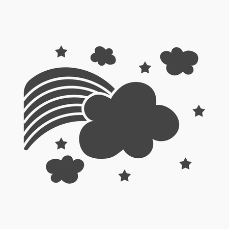 Rainbow icon cartoon. Single gay icon from the big minority, homosexual collection.のイラスト素材