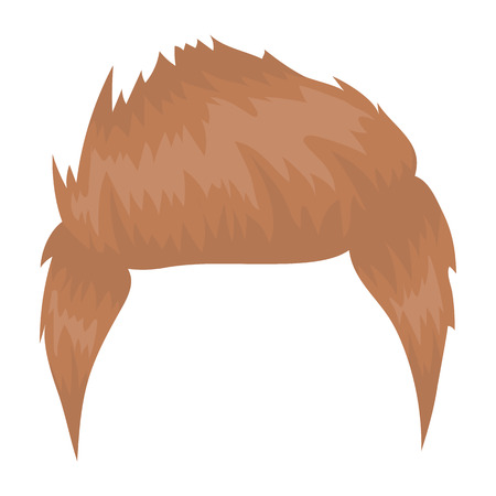 Man's hairstyle icon in cartoon style isolated on white background. Beard symbol vector illustration.のイラスト素材
