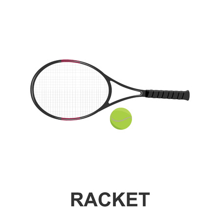 Tennis icon cartoon. Single sport icon from the big fitness, healthy, workout collection.のイラスト素材