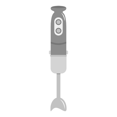 Immersion blender icon in monochrome style isolated on white background. Kitchen symbol vector illustration.のイラスト素材