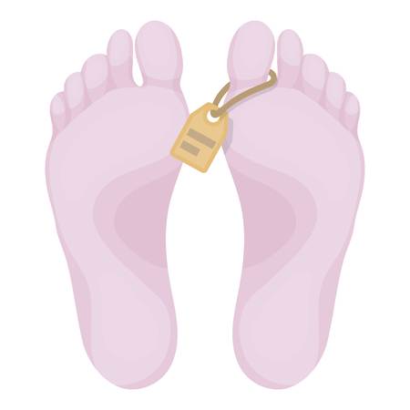 Corpse icon in cartoon style isolated on white background. Drugs symbol vector illustration.のイラスト素材