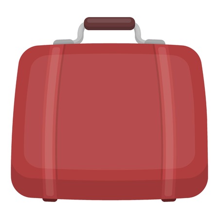 Luggage icon in cartoon style isolated on white background. Hotel symbol vector illustration.のイラスト素材