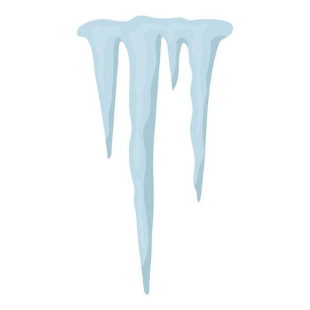 Icicles icon in cartoon style isolated on white background. Weather symbol vector illustration.のイラスト素材