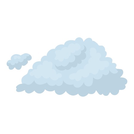 Cloud icon in cartoon style isolated on white background. Weather symbol vector illustrationのイラスト素材