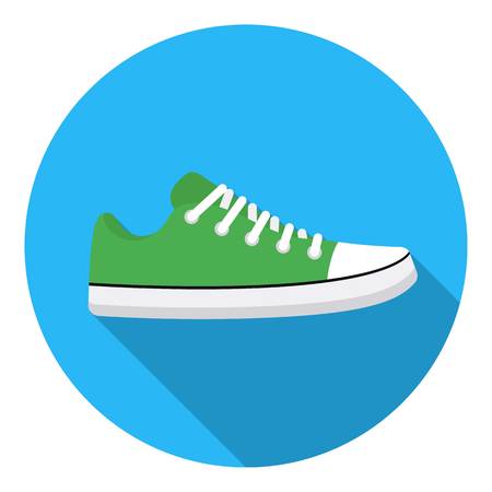 Gumshoes icon in flat style isolated on white background. Shoes symbol vector illustration.のイラスト素材