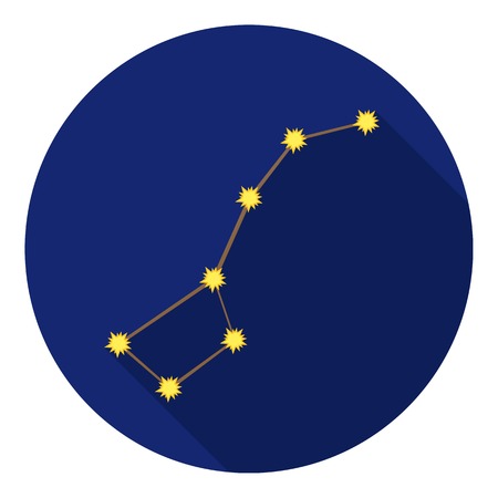 Ursa Major icon in flat style isolated on white background. Space symbol vector illustration.のイラスト素材