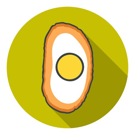 Bibimbap icon in flat style isolated on white background. South Korea symbol vector illustration.のイラスト素材