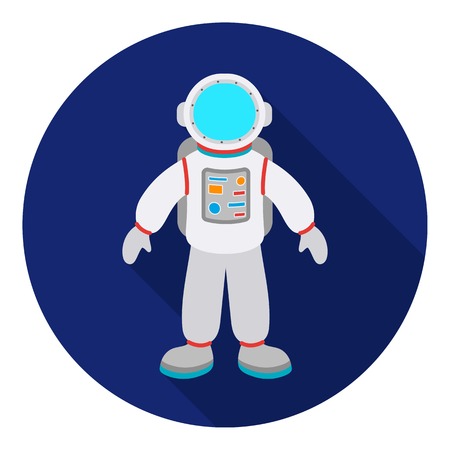 Astronaut icon in flat style isolated on white background. Space symbol vector illustration.のイラスト素材