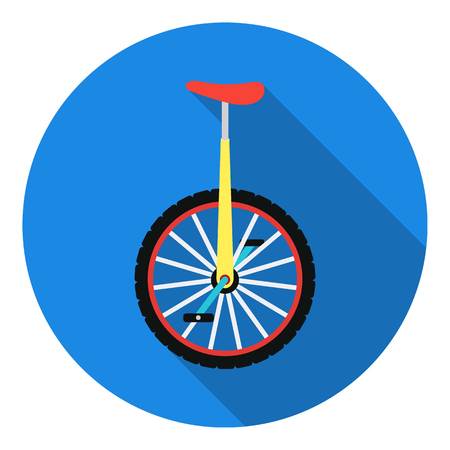 Monocycle icon in flat style isolated on white background. Circus symbol vector illustration.のイラスト素材