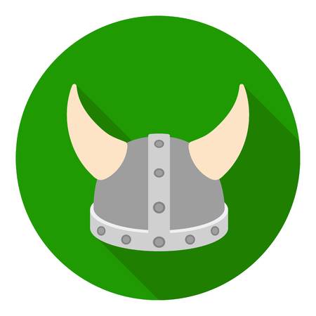 Viking helmet icon in flat style isolated on white background. Hats symbol vector illustration.のイラスト素材