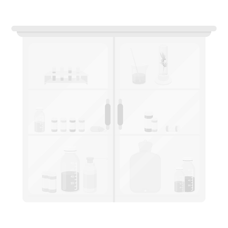 Medicines icon monochrome. Single medicine icon from the big medical, healthcare monochrome.のイラスト素材