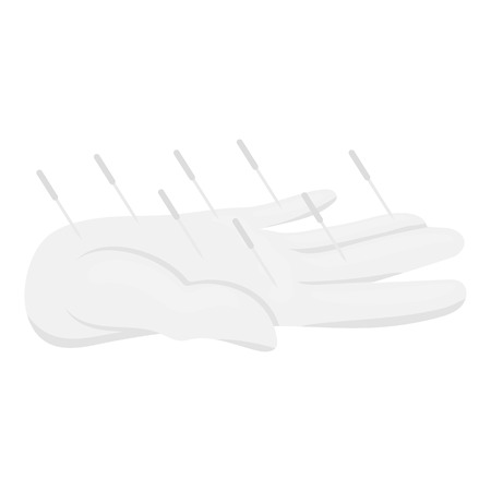 Acupuncture icon monochrome. Single medicine icon from the big medical, healthcare monochrome.のイラスト素材