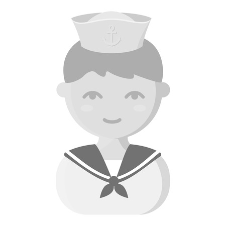 Sailor monochrome icon. Illustration for web and mobile.のイラスト素材
