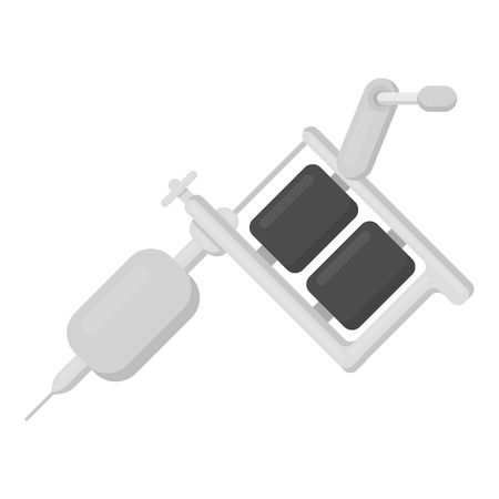 Tattoo machine icon monochrome. Single tattoo icon from the big studio monochrome.のイラスト素材