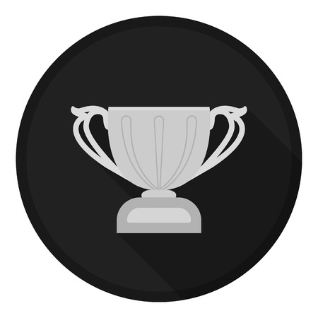 Challenge cup icon in monochrome style isolated on white background. Winner cup symbol vector illustration.のイラスト素材