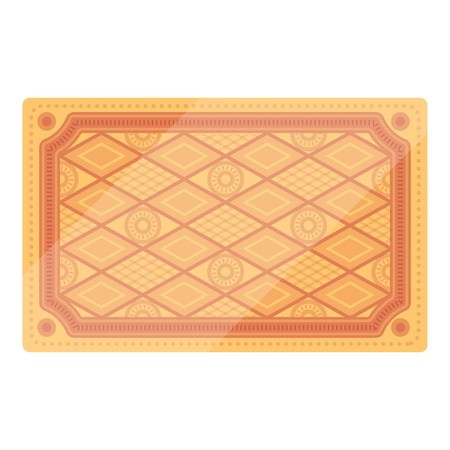 Turkish carpet icon in cartoon style isolated on white background. Turkey symbol vector illustration.のイラスト素材
