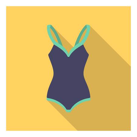Swimsuit icon in flat style isolated on white background. Clothes symbol vector illustration.のイラスト素材