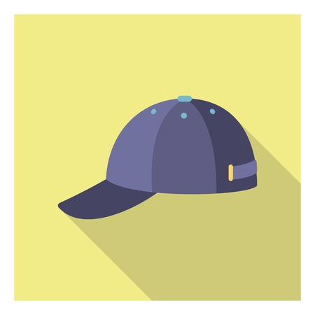 Cap icon in flat style isolated on white background. Clothes symbol vector illustration.のイラスト素材
