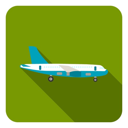 Airplane icon in flat style isolated on white background. Logistic symbol vector illustration.のイラスト素材