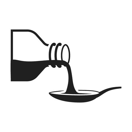 Medicines icon in black style isolated on white background. Medicine and hospital symbol vector illustration.のイラスト素材