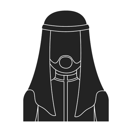 Sheikh icon in black style isolated on white background. Arab Emirates symbol vector illustration.のイラスト素材