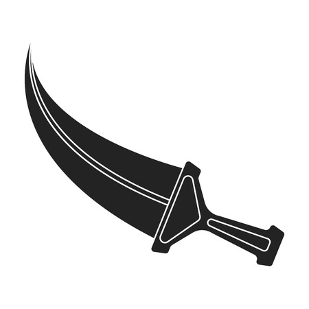 Khanjar icon in black style isolated on white background. Arab Emirates symbol vector illustration.のイラスト素材