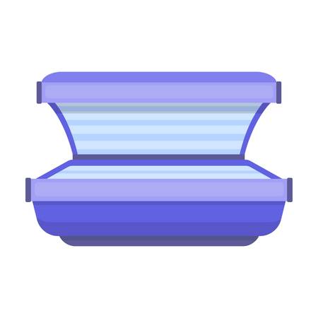 Tanning bed icon in cartoon style isolated on white background. Skin care symbol vector illustration.のイラスト素材