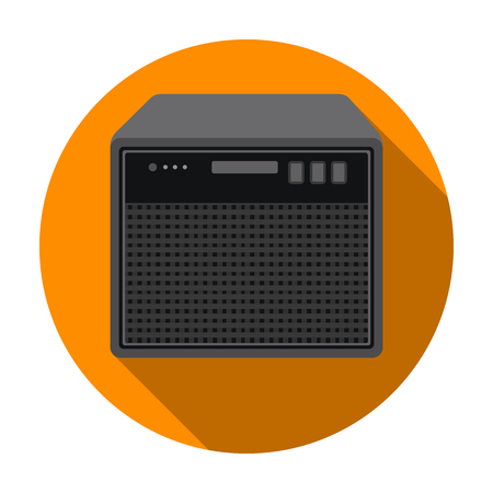 Guitar amplifier icon in flat style isolated on white background. Musical instruments symbol vector illustrationのイラスト素材