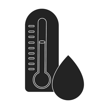 Damp day icon in black style isolated on white background. Weather symbol vector illustration.のイラスト素材
