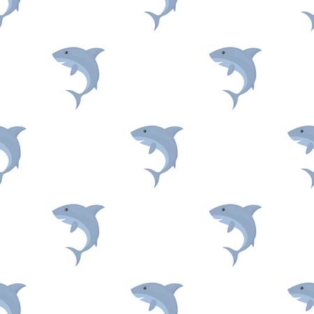 Shark icon in cartoon style isolated on white background. Animals pattern symbol vector illustration.のイラスト素材