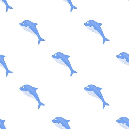 Dolphin icon in cartoon style isolated on white background. Animals pattern symbol vector illustration.のイラスト素材