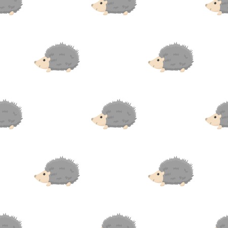 Hedgehog icon in cartoon style isolated on white background. Animals pattern symbol vector illustration.のイラスト素材
