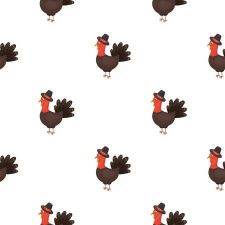 Turkey icon in cartoon style isolated on white background. Canadian Thanksgiving Day pattern symbol vector illustration.のイラスト素材